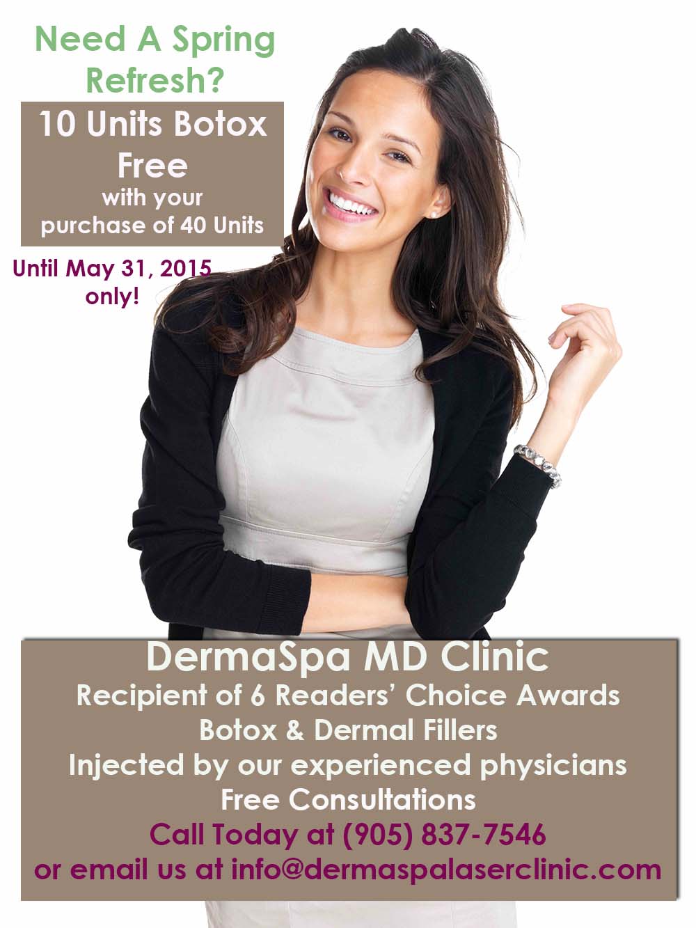 Botox Sale At DermaSpa Ajax Pickering Clinic 